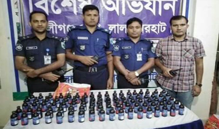 কালীগঞ্জে ৯০ বোতল ফেন্সিডিল উদ্ধার 