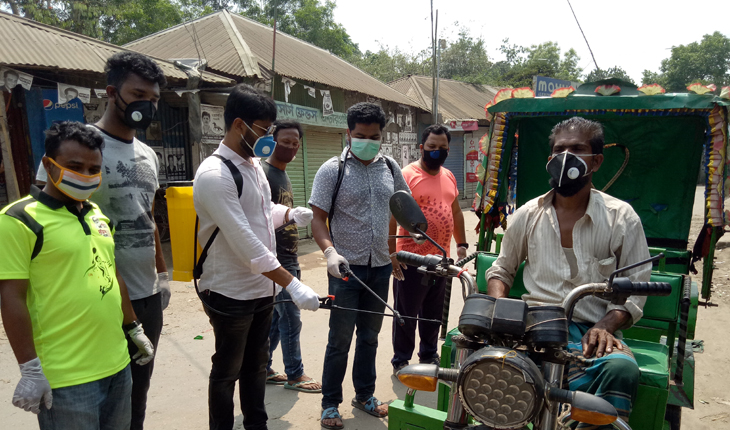 নাগরপুরে করোনা প্রতিরোধে জীবানুনাশক স্প্