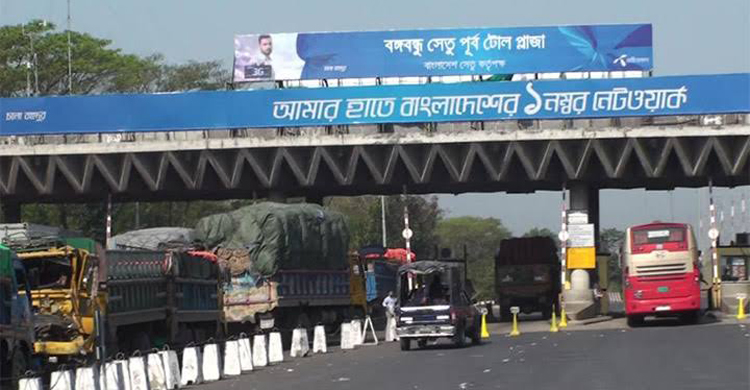 বঙ্গবন্ধু সেতু দিয়ে গত ২৪ ঘন্টায় ৩৩ হাজা