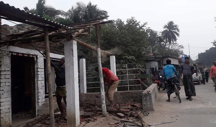 যশোরের শার্শার গোড়পাড়া অবৈধ স্থাপনা  উচ্